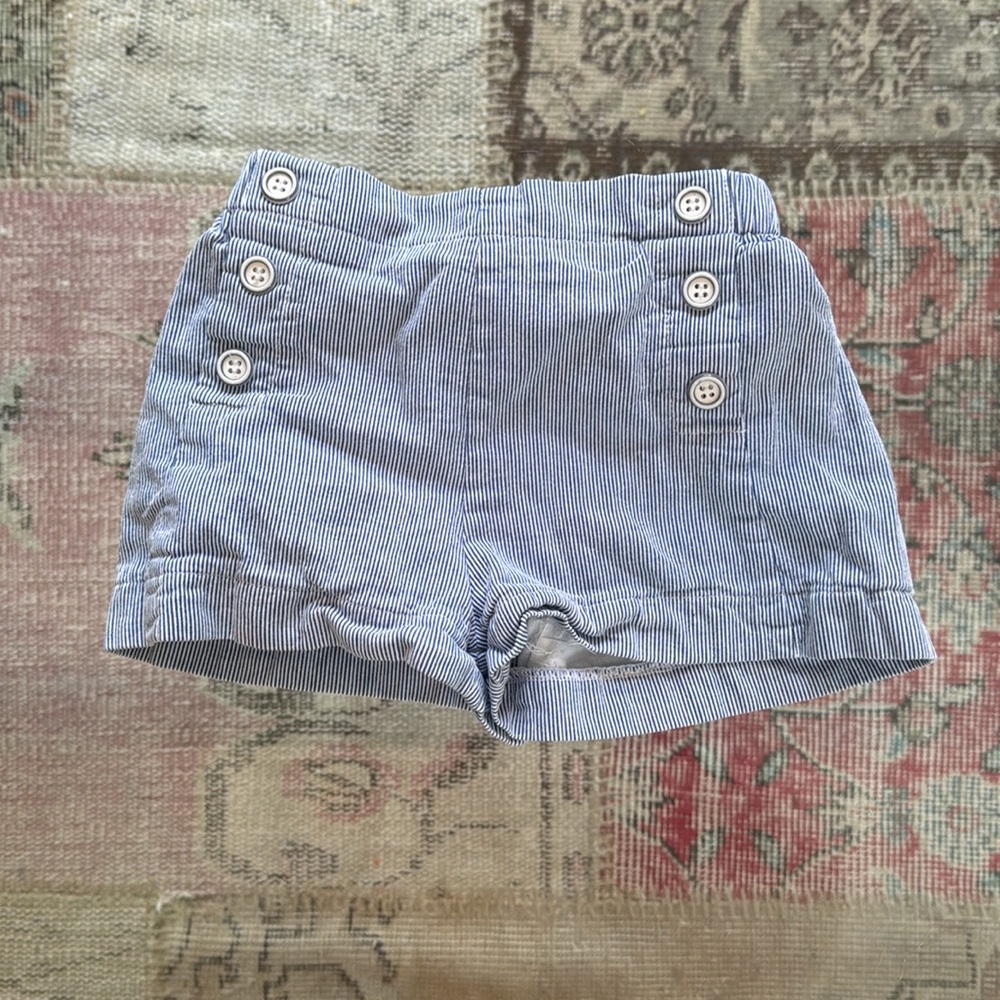 Busy Bee Stripe Sailor Button Shorts